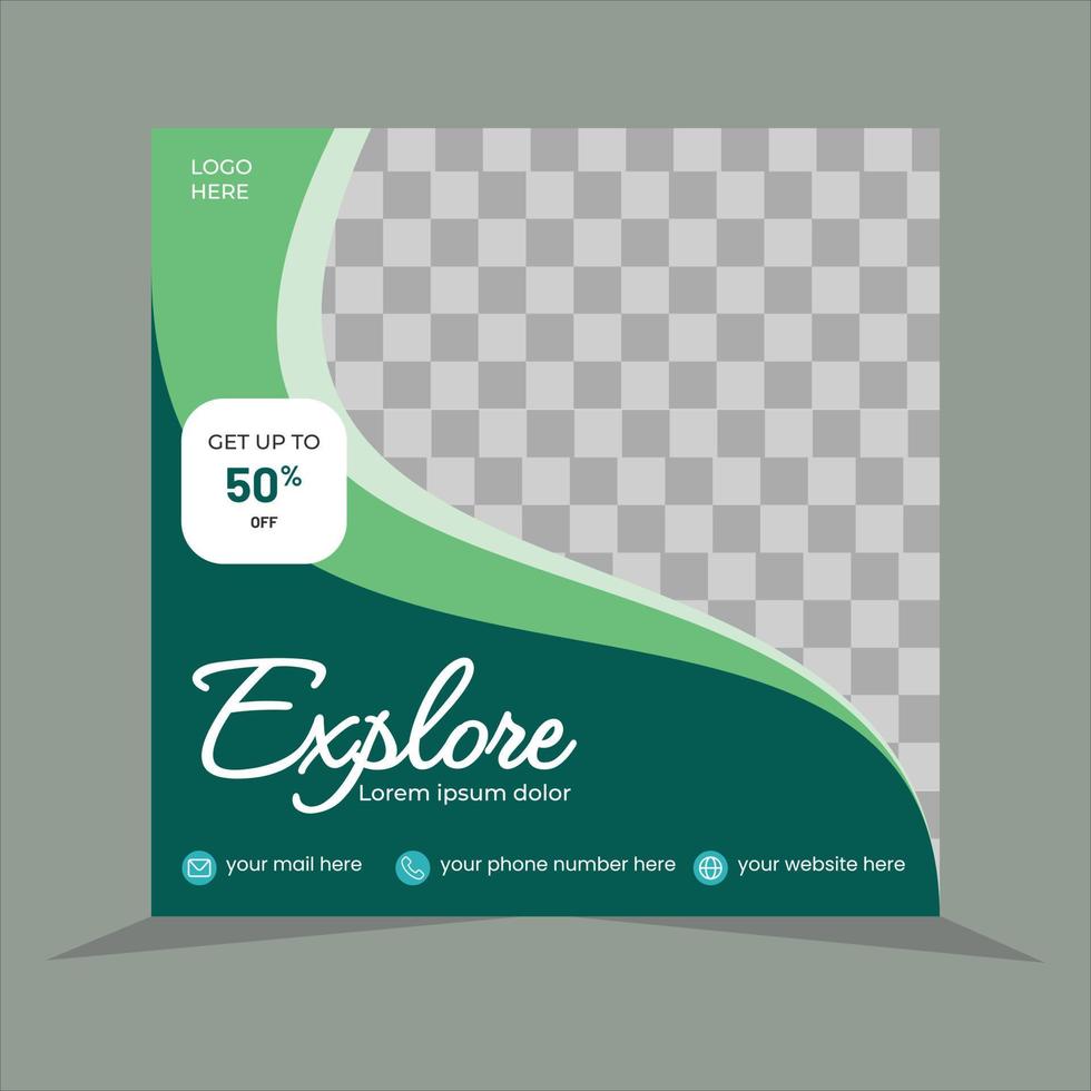 Abstract social media design post travel, Template for social media post, template design for travel ads, Abstract Template Post For Social Media Ad, Design For Travel Ads vector