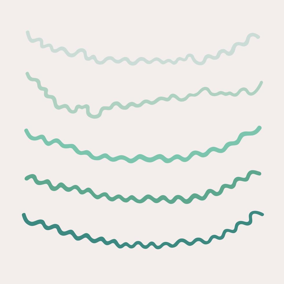 Curvy wavy lines vector