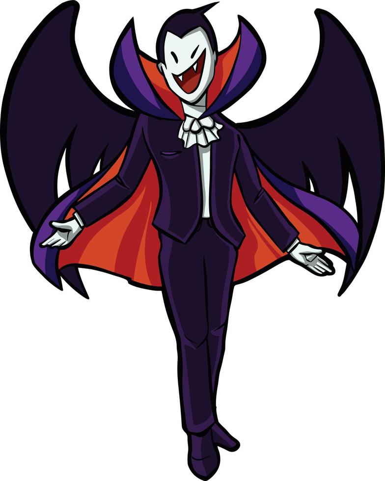 Cute dracula vampire  smiling vector