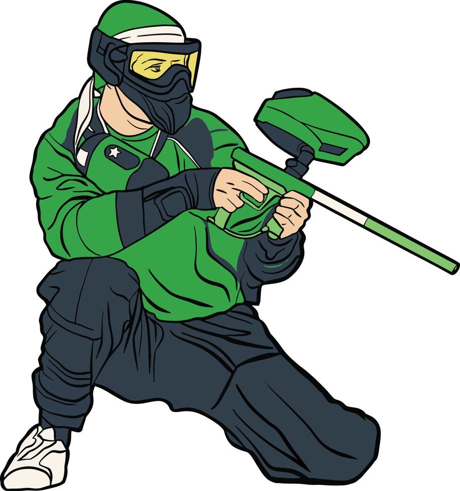 paintball sport shooting extreme action 10595482 Vector Art at Vecteezy