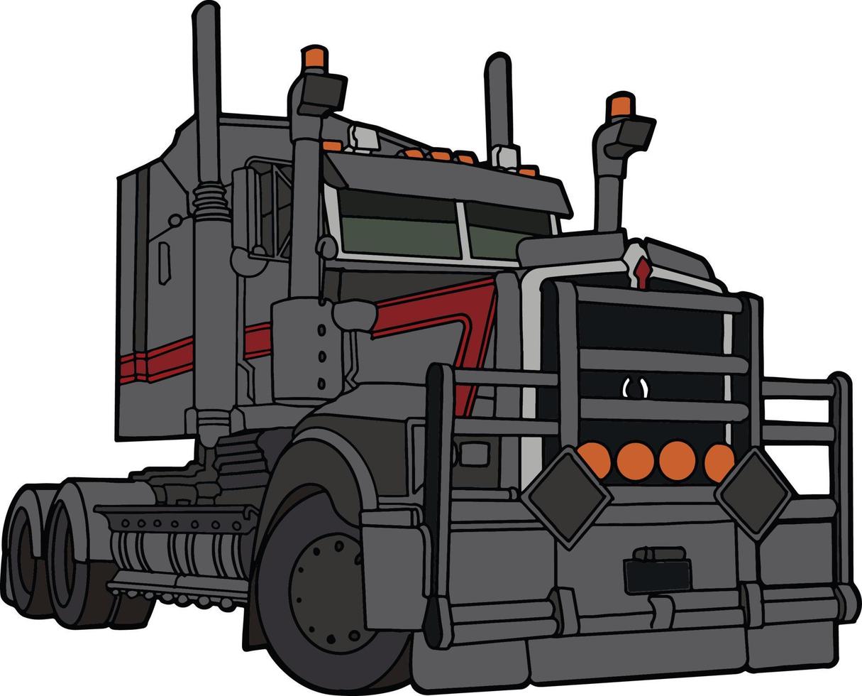 Semi trailer truck vector