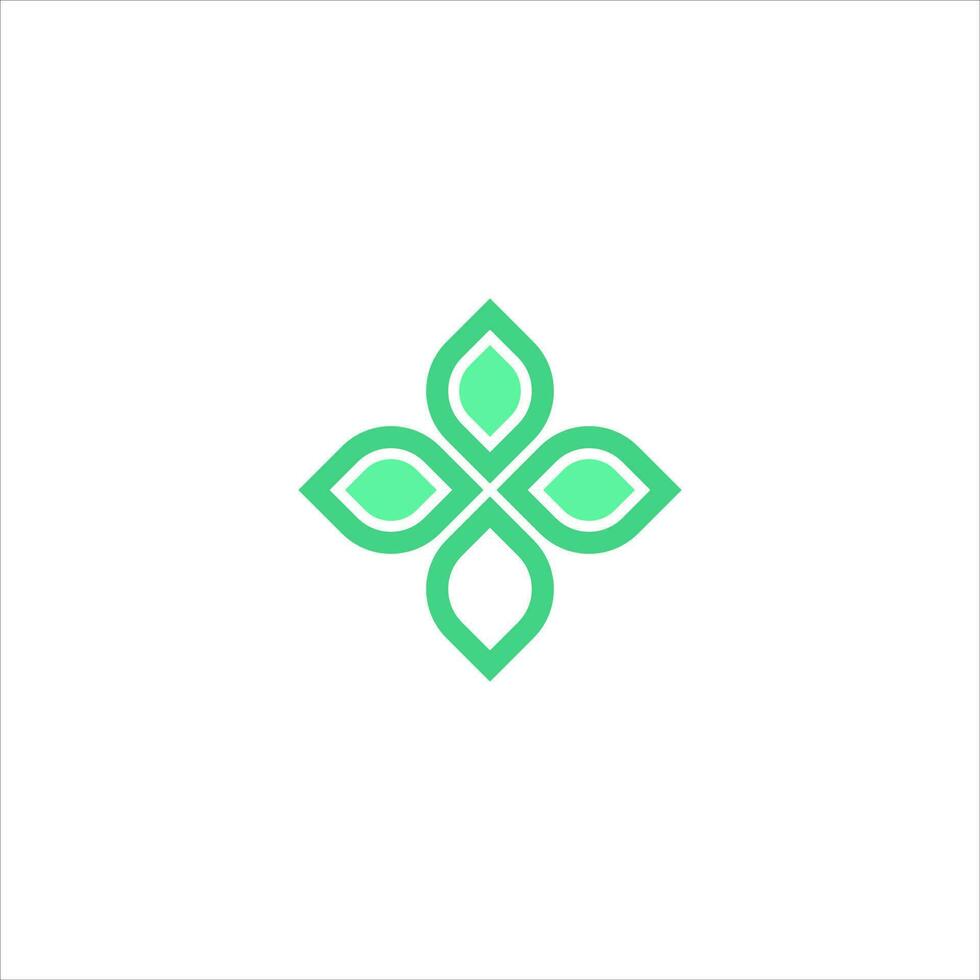 hoja verde abstracta y diseño de vector de icono de logotipo de hojas. diseño de paisaje, jardín, planta, naturaleza, salud y ecología vector logo ilustración.