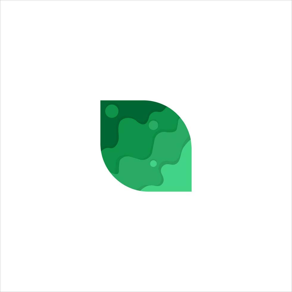 hoja verde abstracta y diseño de vector de icono de logotipo de hojas. diseño de paisaje, jardín, planta, naturaleza, salud y ecología vector logo ilustración.