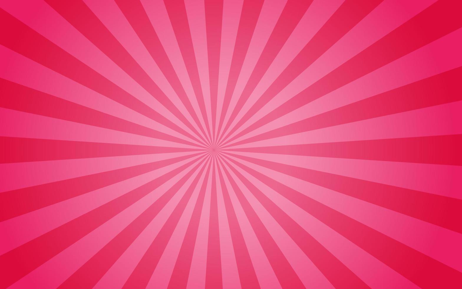 rayos de sol estilo retro vintage sobre fondo rosa y rojo, fondo de patrón de rayos de sol. rayos Ilustración de vector de banner cómico. fondo de pantalla de rayos de sol abstractos para publicidad de redes sociales de negocios de plantilla