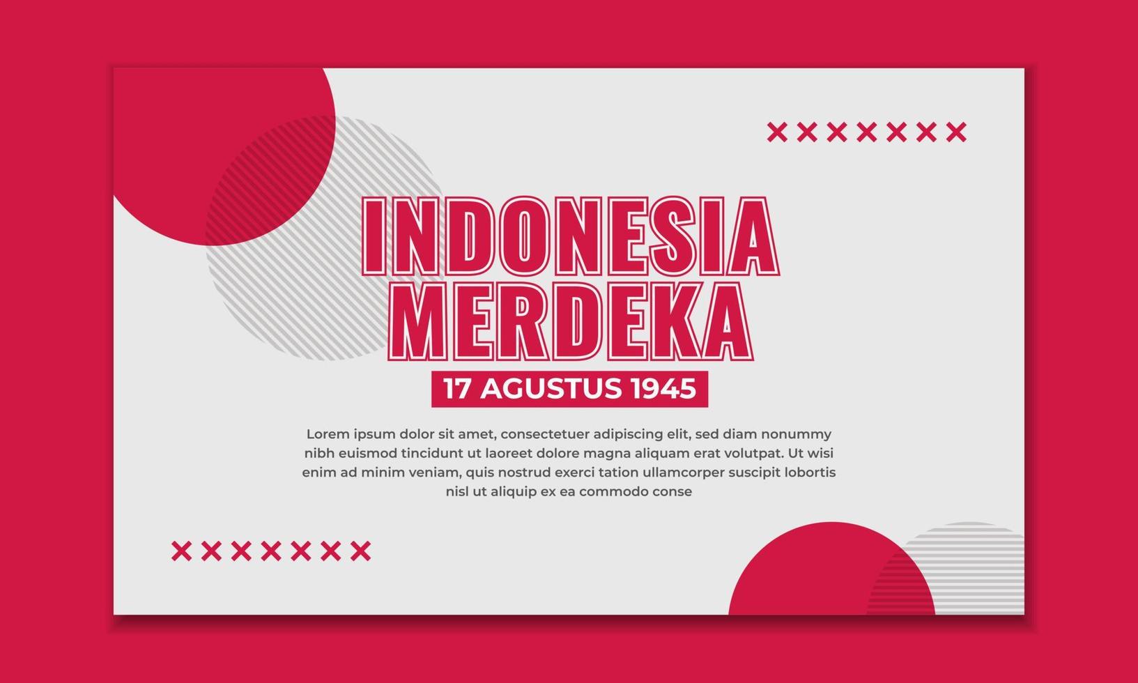 día de la independencia de indonesia. dirgahayu republik indonesia. ilustración, pancarta, póster, diseño de fondo vector