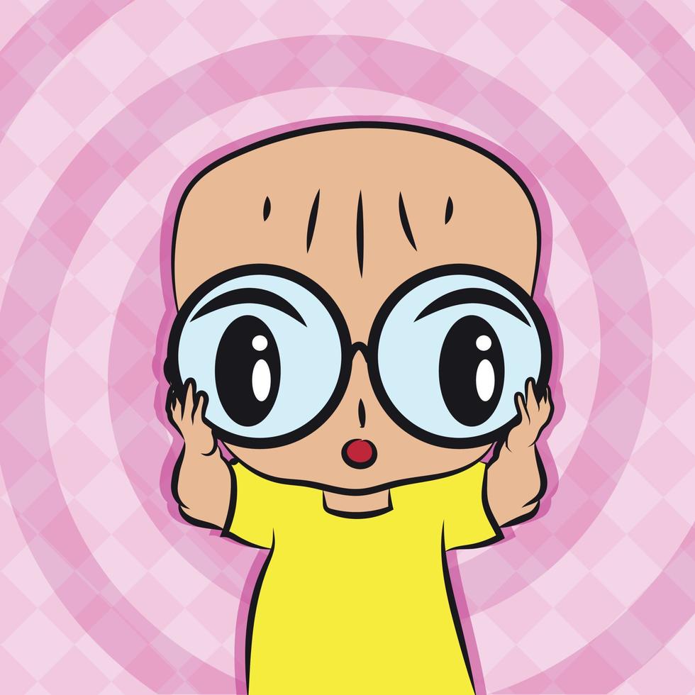 Child Wearing Hipnotics Eyeglasses vector