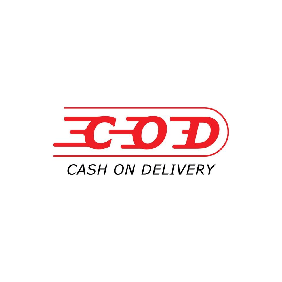 COD cash on delivery vector label