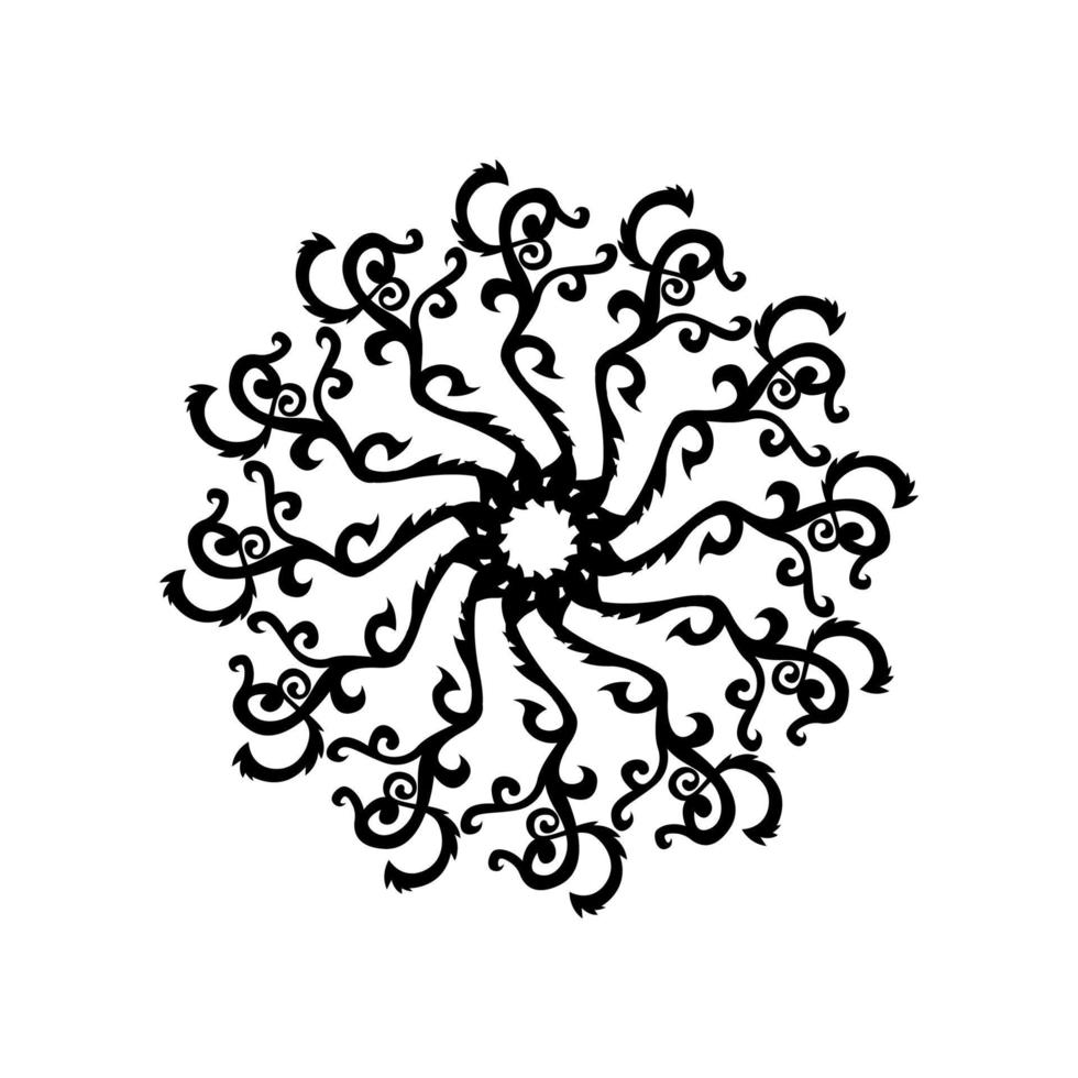 tribal mandala, tribal ornament, Floral Mandala Design with tribal style, flower mandala with traditional style, geometric mandala round ornament, ethnic, vintage vector