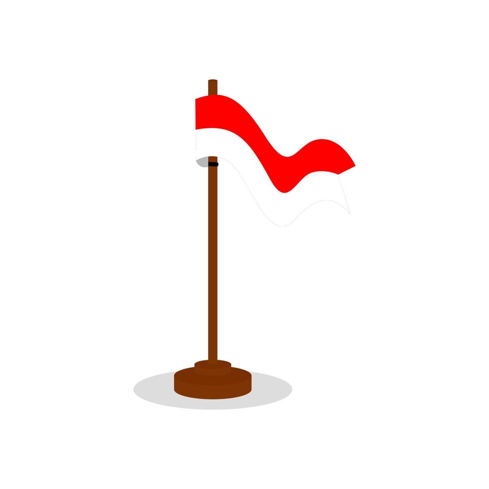 indonesian flag, flag, red and white flag vector