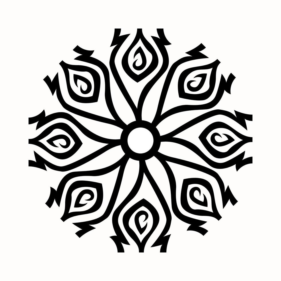 tribal mandala, tribal ornament, Floral Mandala Design with tribal style, flower mandala with traditional style, geometric mandala round ornament, ethnic, vintage vector