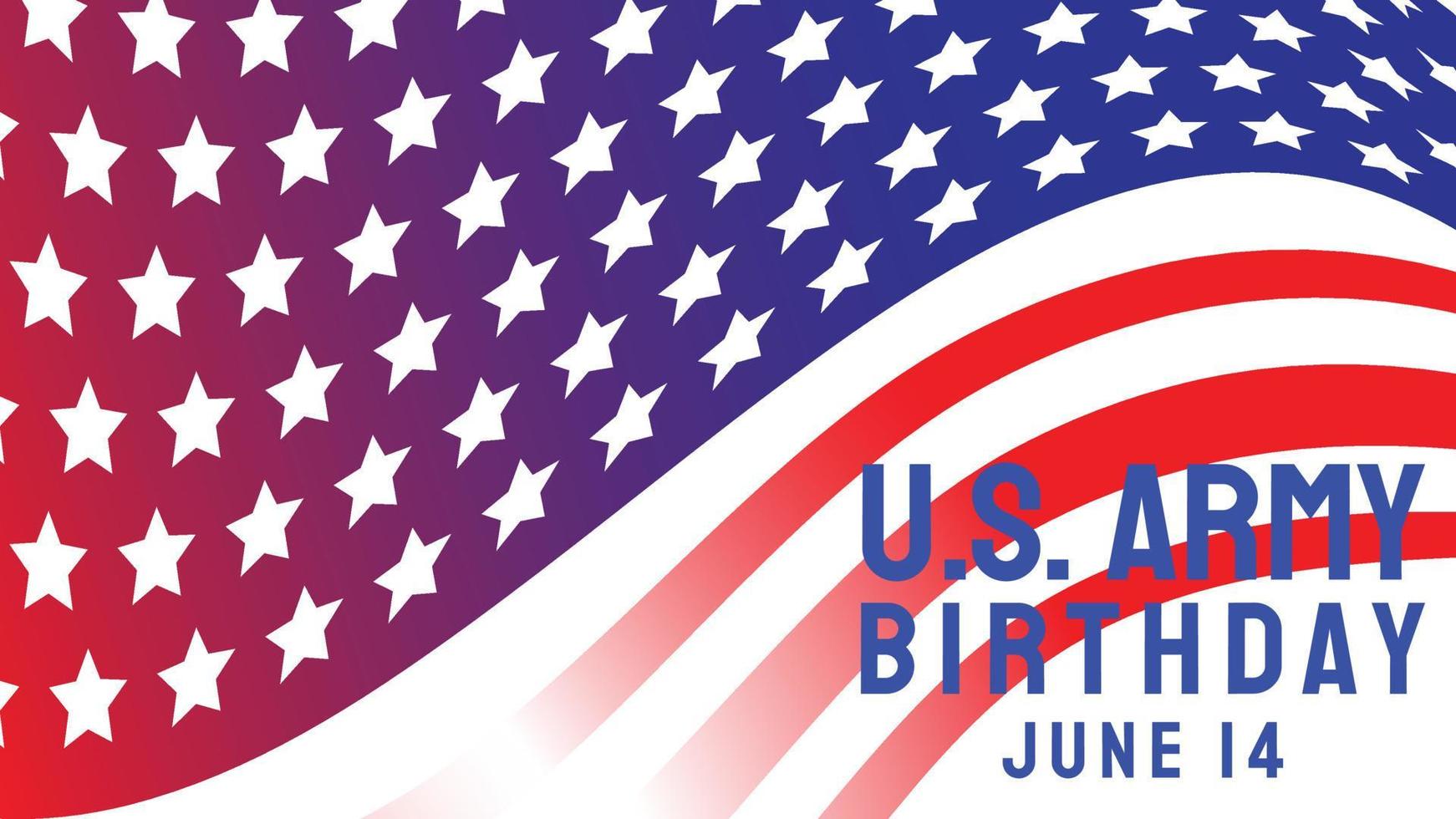 The  us army birthday vector image for holiday concept.