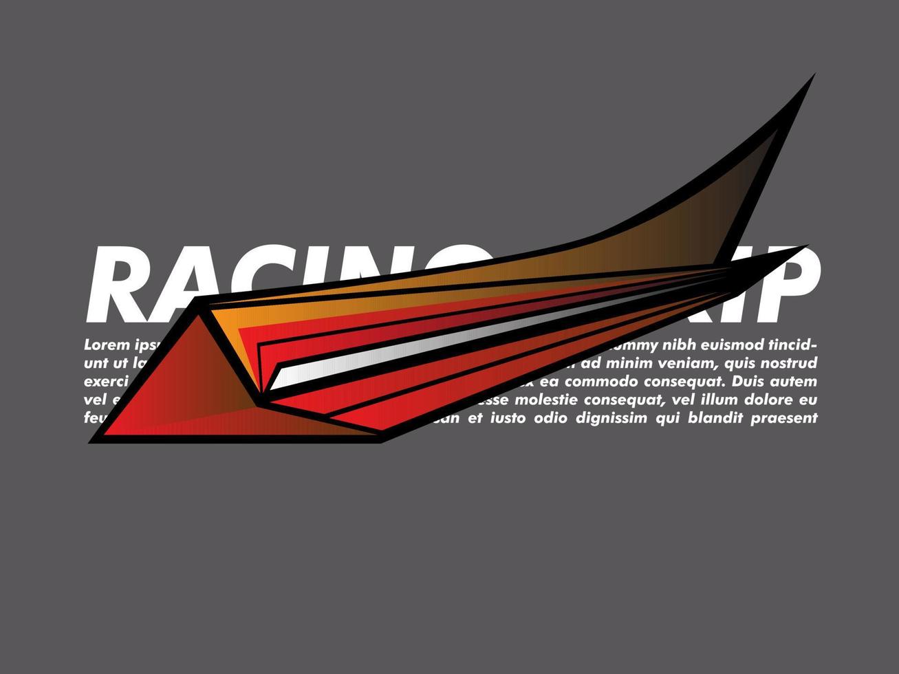 Racing stripe vector art red