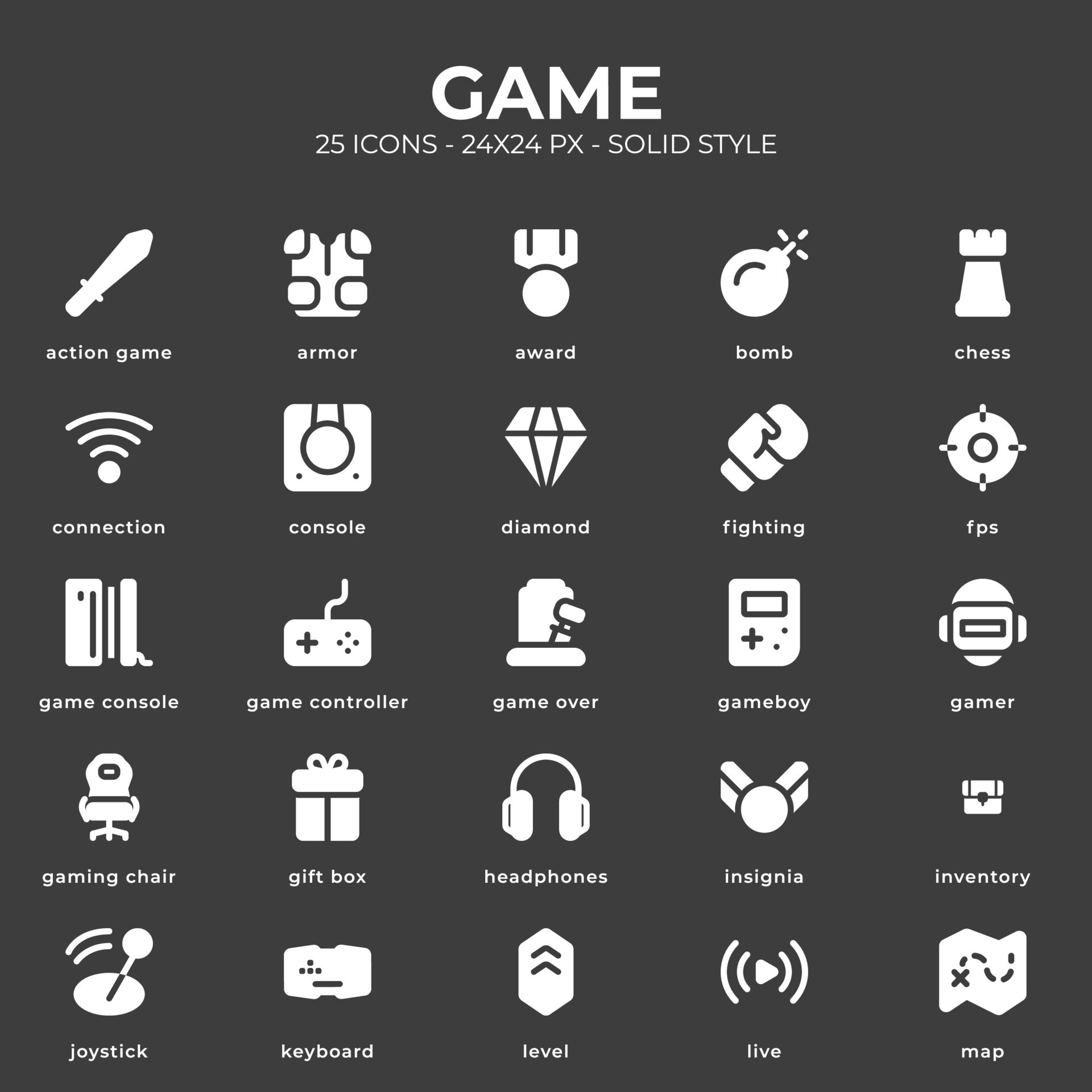 Game Icon Pack 10595736 Vector Art at Vecteezy