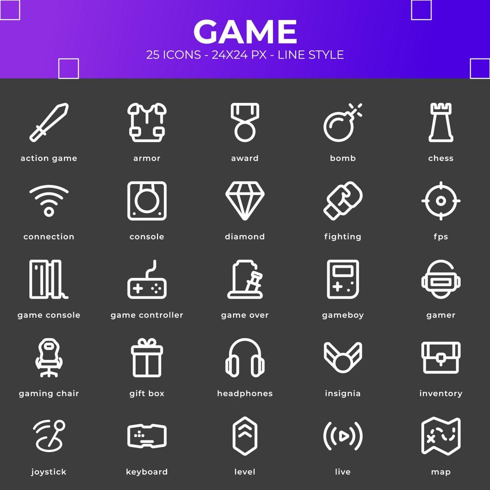 Game Icon Pack 10595741 Vector Art at Vecteezy