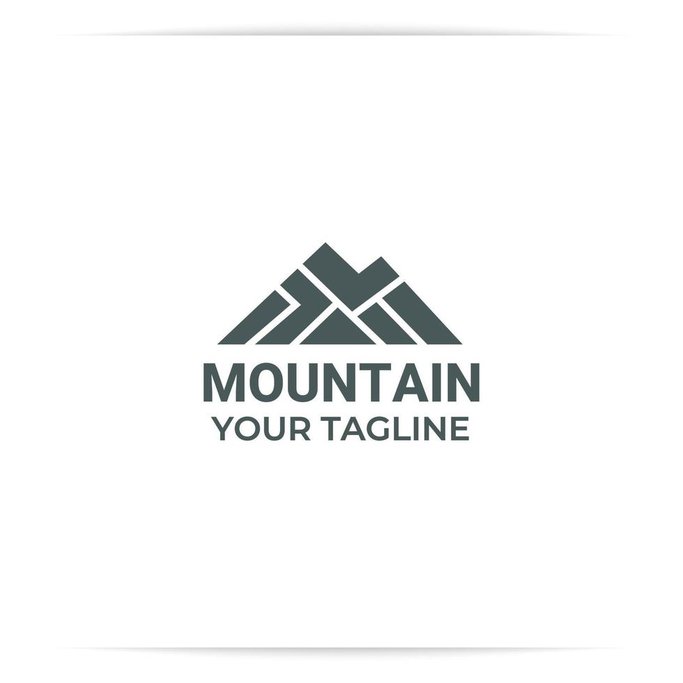 logo design letter M for mountain vector