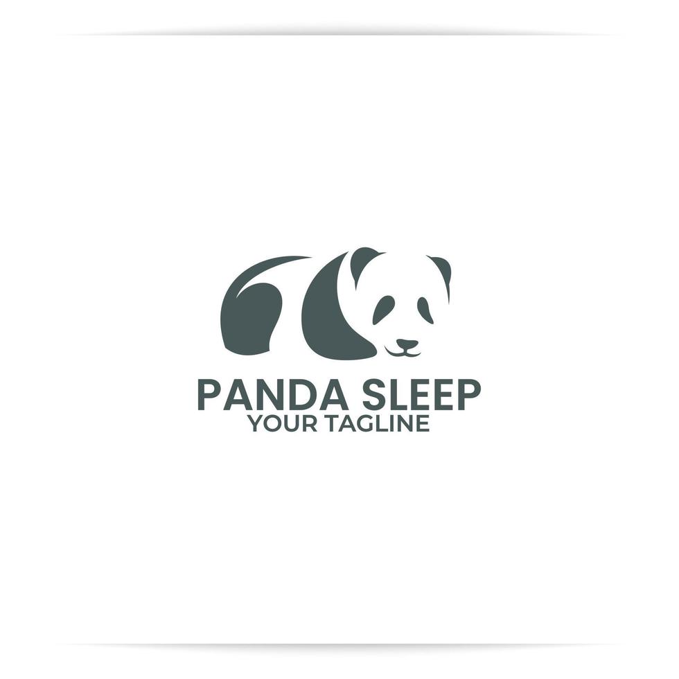 vector de sueño de panda de diseño de logotipo