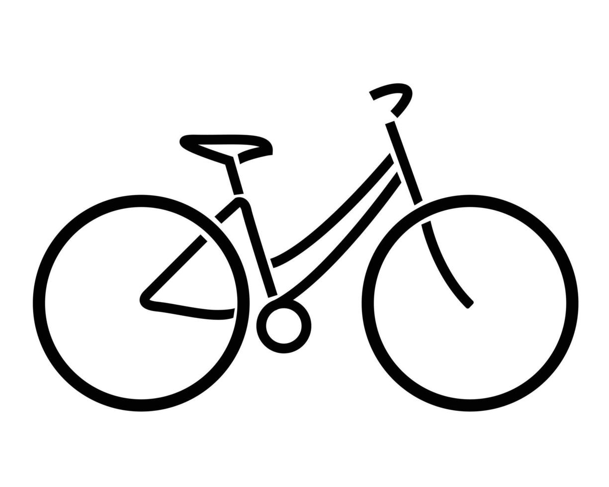 ilustración de pictograma de vector de bicicleta