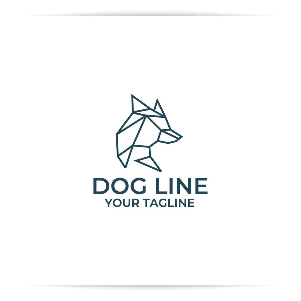 vector de diseño de logotipo de perro, estilo polígono