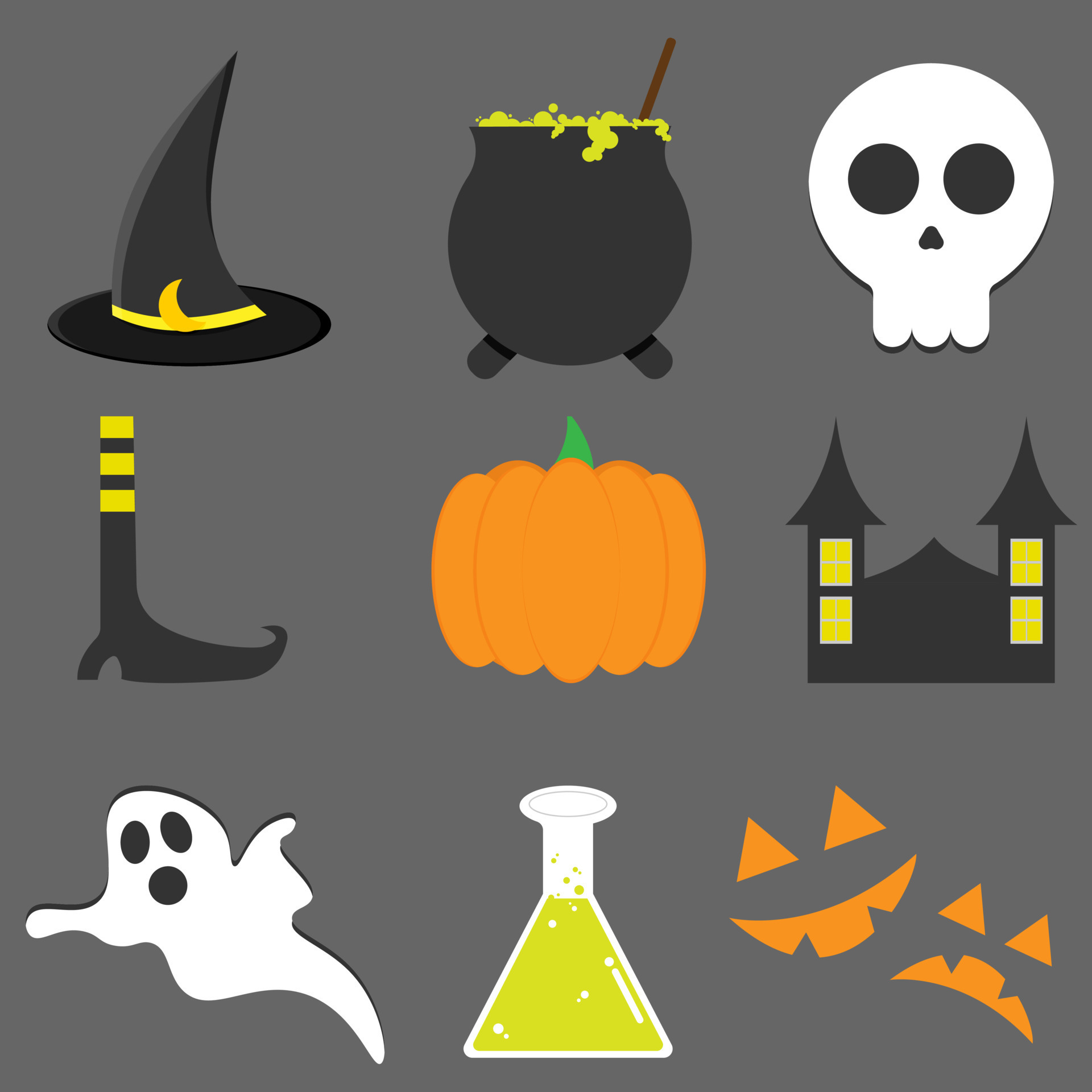 Halloween Scary Set 10595985 Vector Art At Vecteezy Halloween Scary Set 10595985 Vector Art At Vecteezy