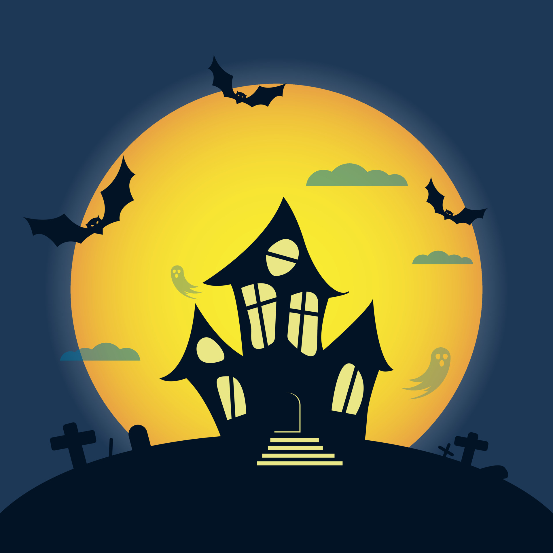 Halloween castle background 10595986 Vector Art at Vecteezy