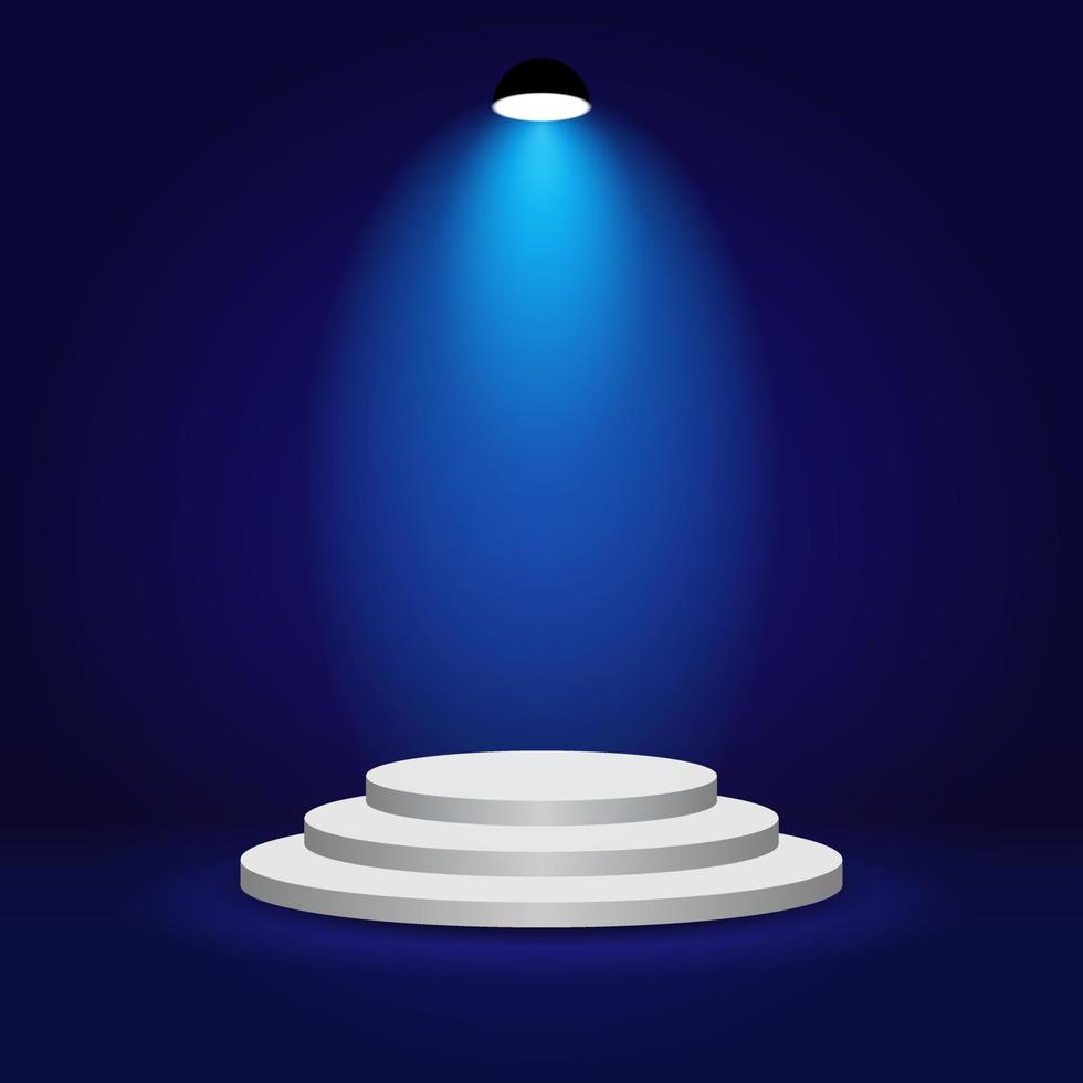 spot light onto the podium vector