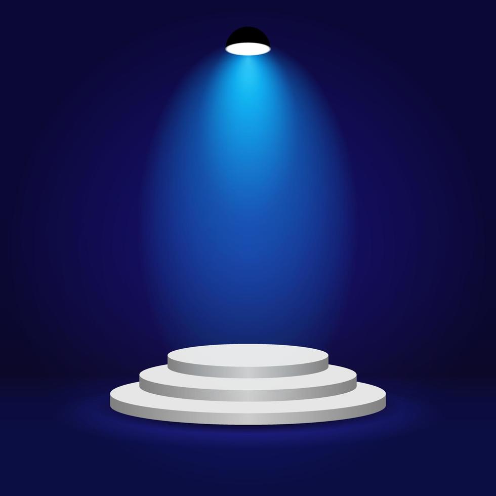 spot light onto the podium vector