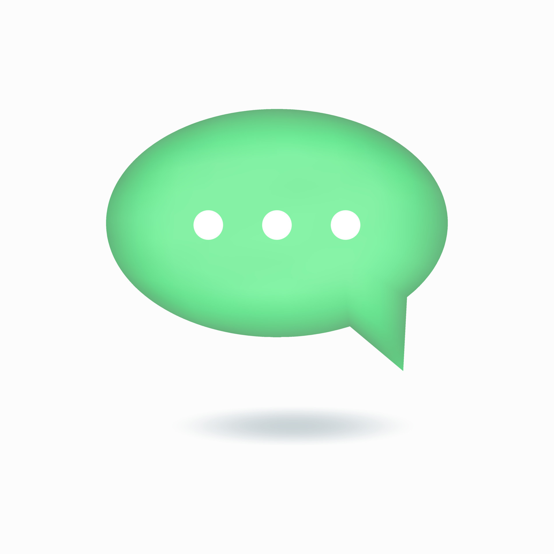 Vector illustration. 3d social media notification, speech bubble with
