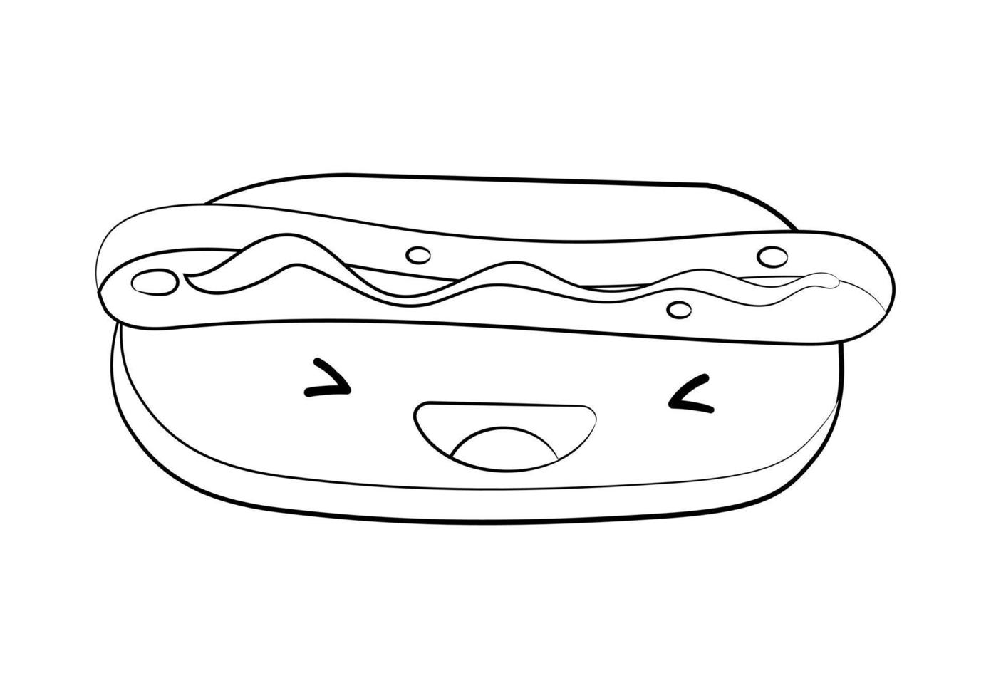 coloring pages of a hot dog