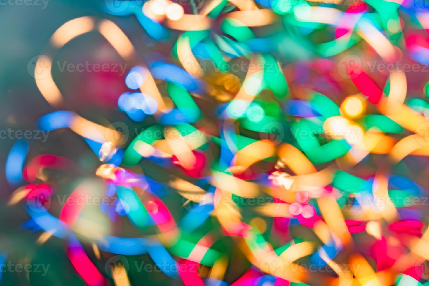 Abstract light trails in random motion background image. Trendy neon colors. photo