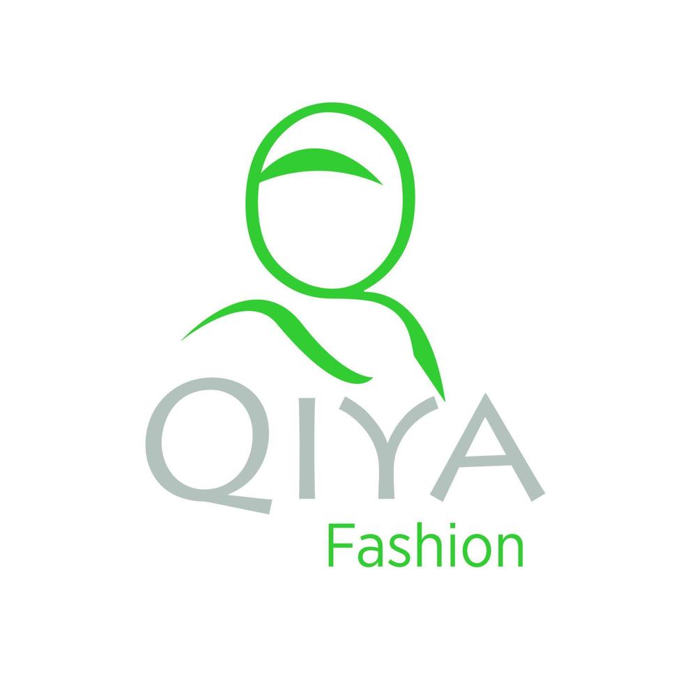 Hijab Fashion Logo design vector