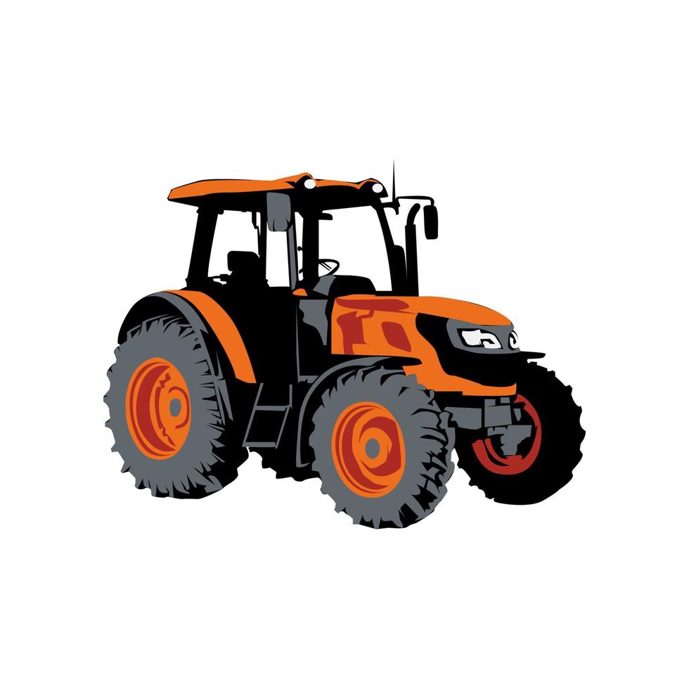 diseño de ilustración de tractor vector