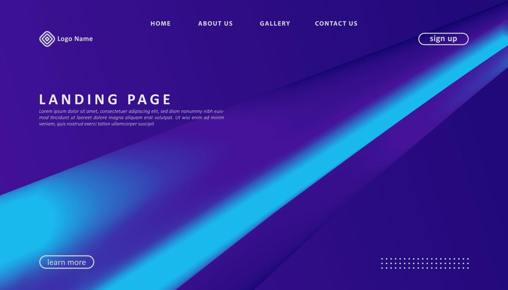 Abstract Modern colorful fluid landing page background vector