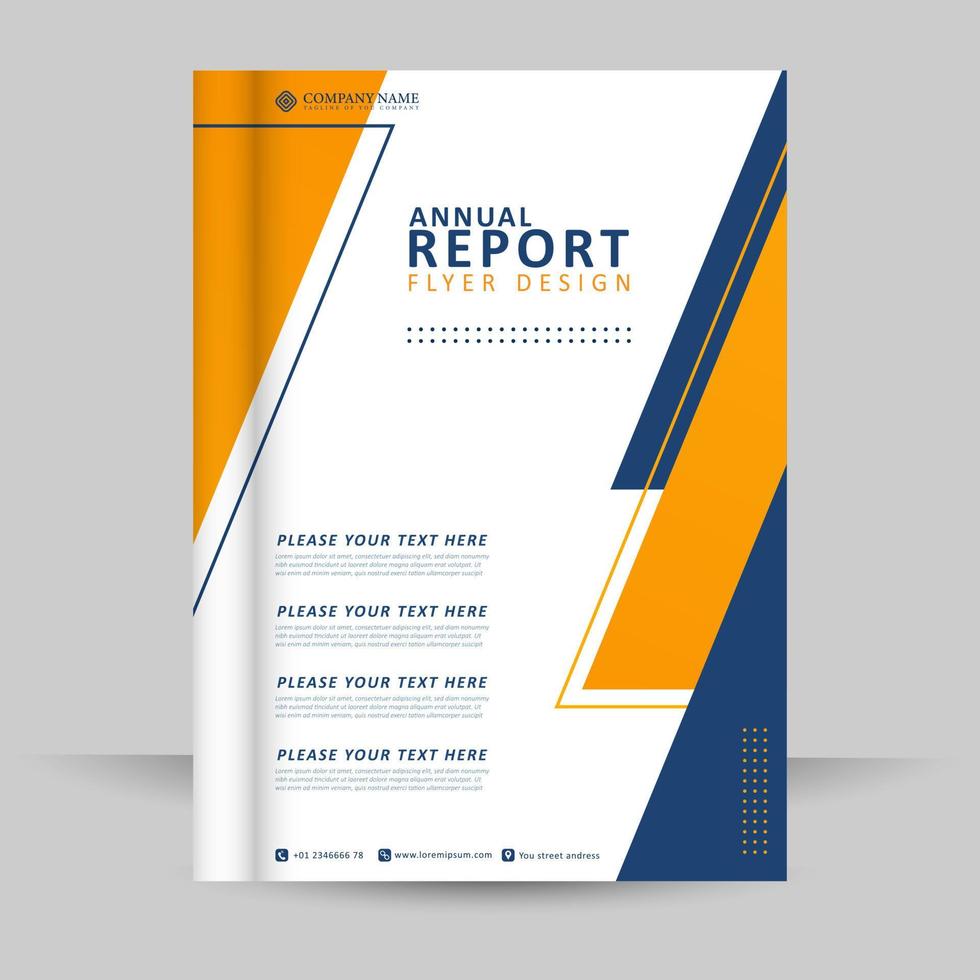 bussiness annual report flyer template design vector