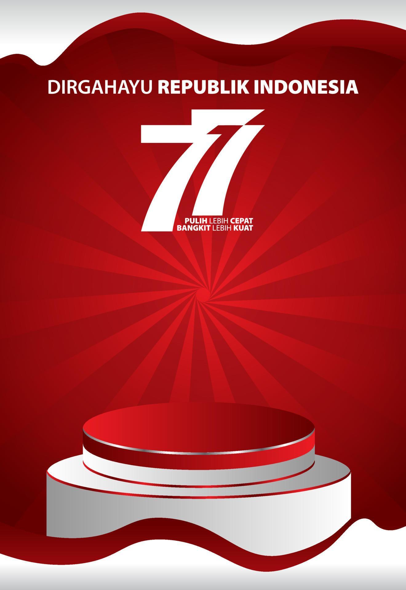 indonesia independence day sale banner social media template post with