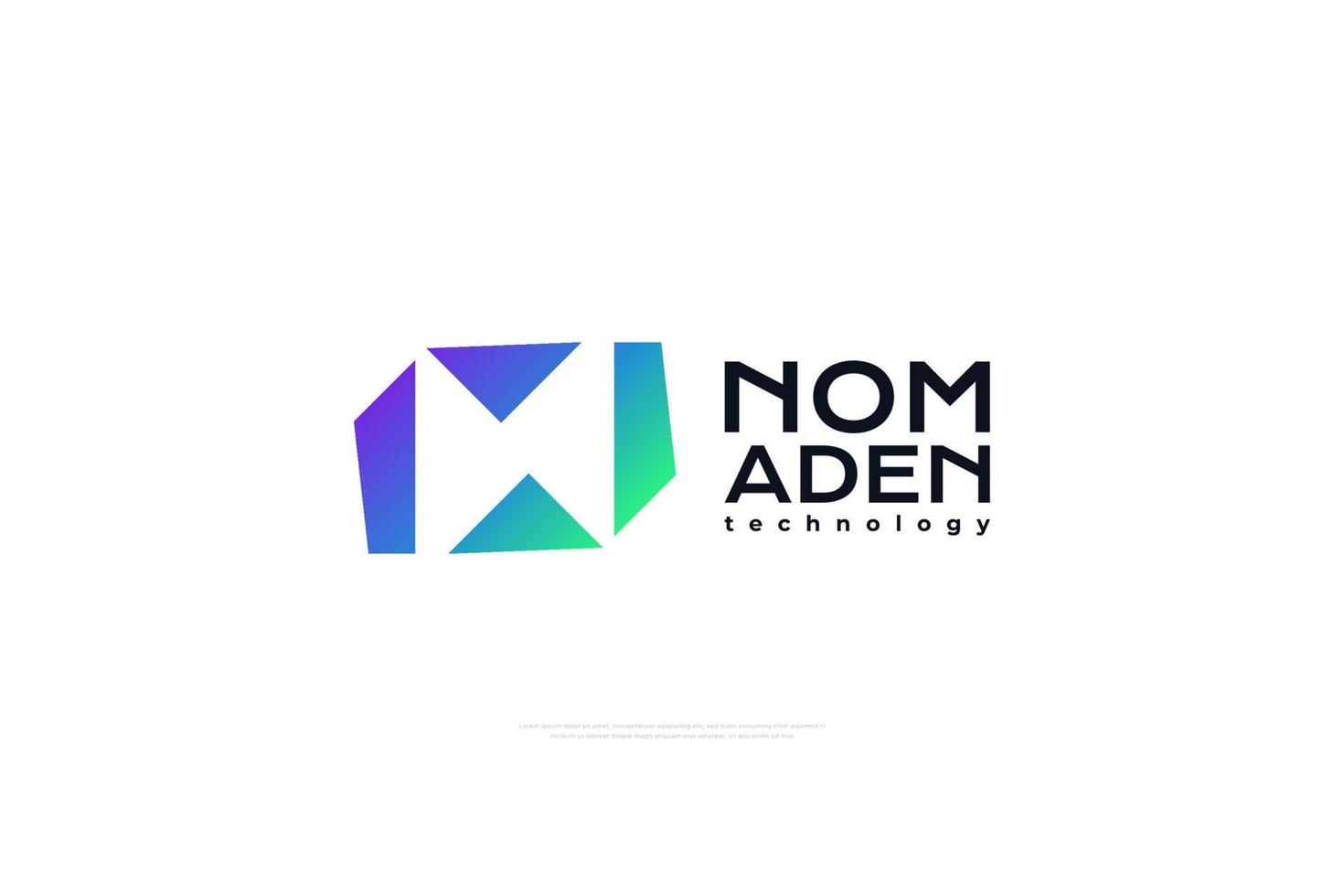 diseño abstracto del logotipo de la letra n en un concepto de degradado moderno y colorido. icono del logotipo n para la identidad empresarial y tecnológica vector