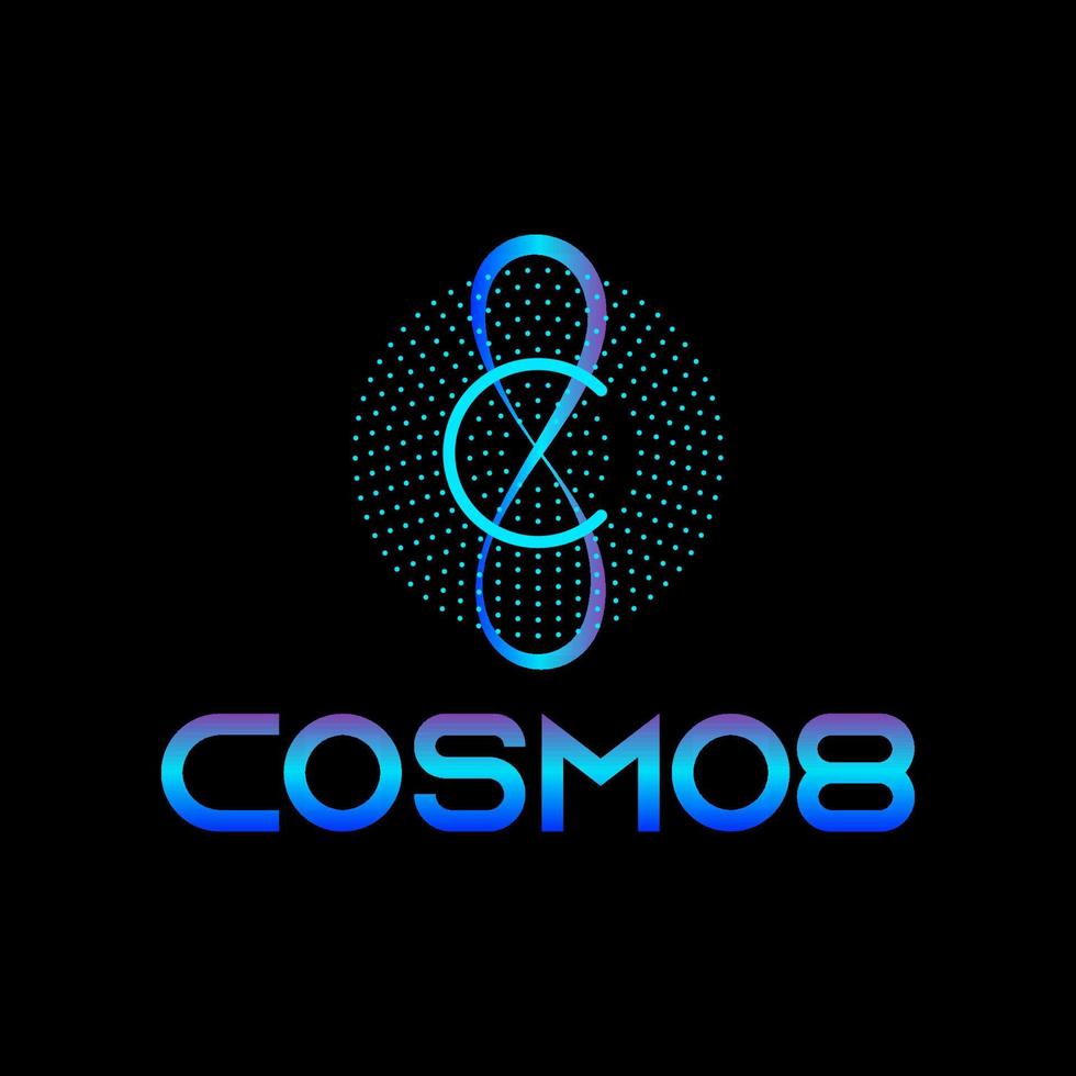 diseño de logotipo cosmos vector