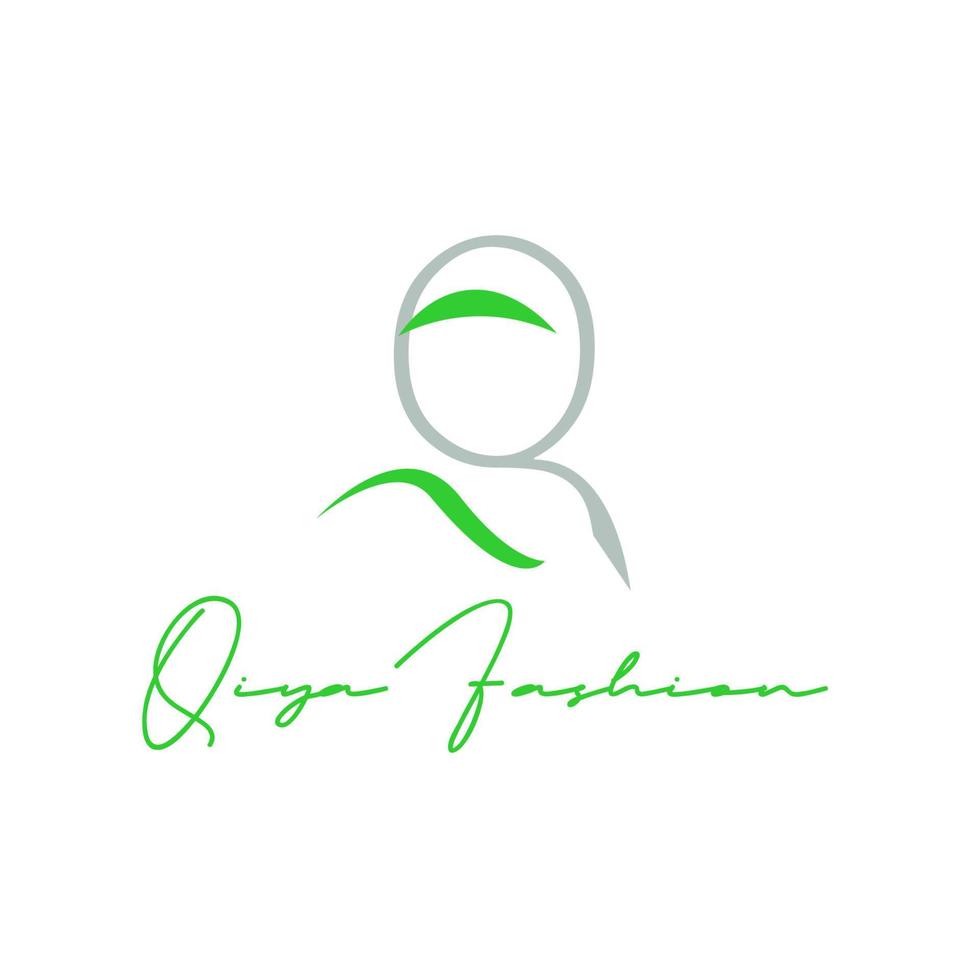 Hijab Fashion Logo design vector