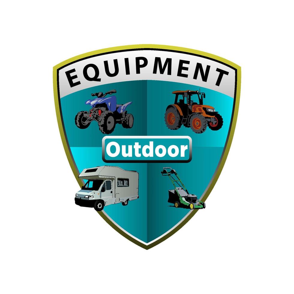 Outdoor Equipment logo design vector