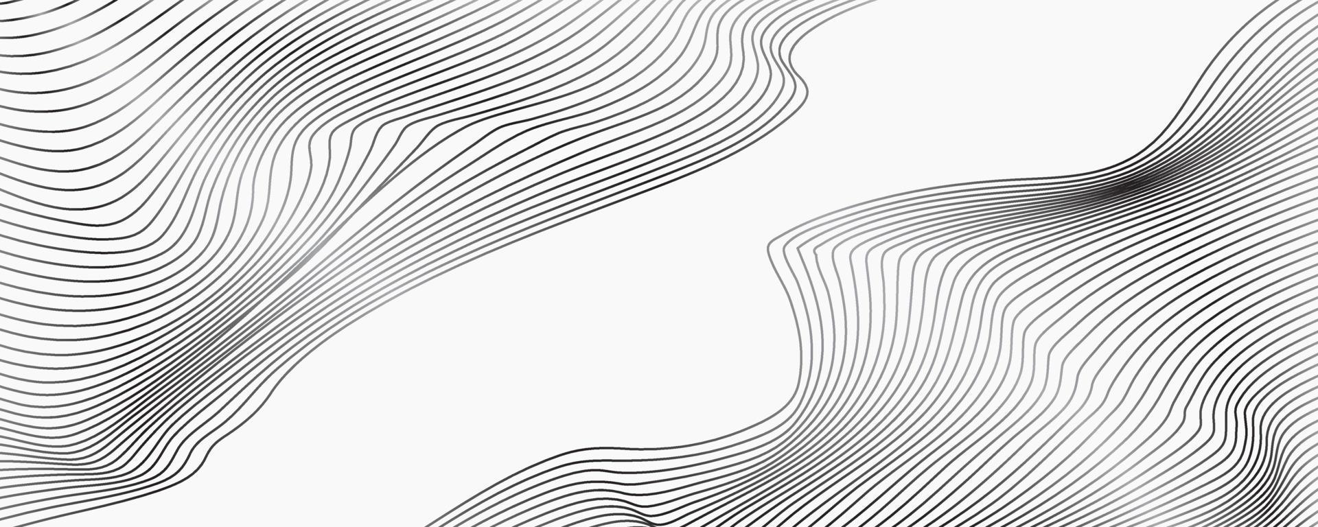 Abstract wave vector texture black line