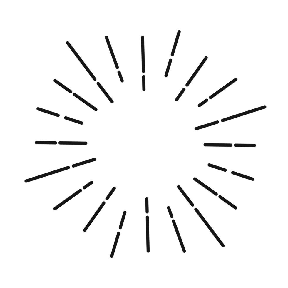 Vector sunburst black color