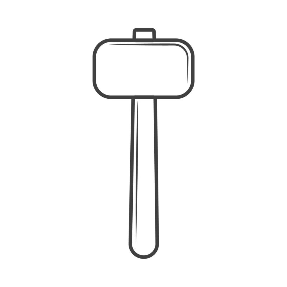 Hammer vector icon outline style