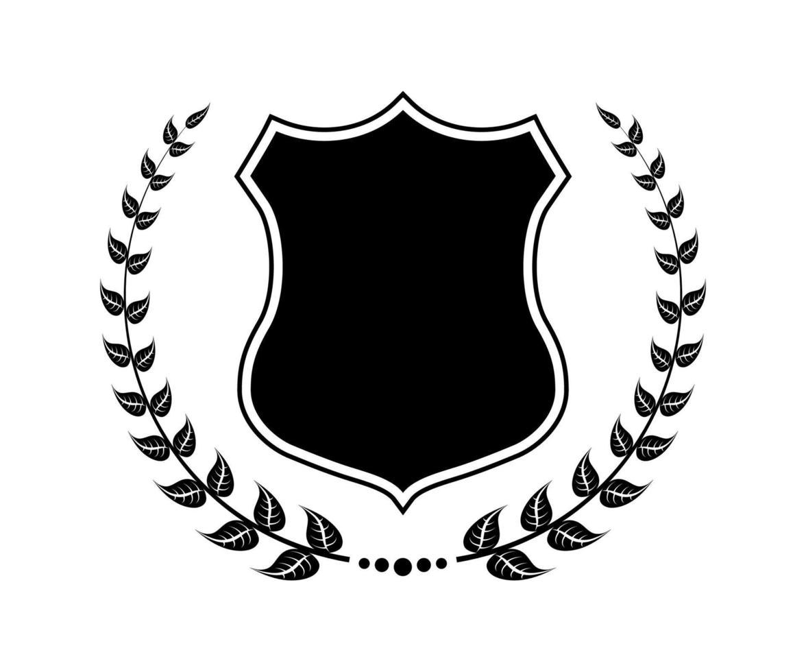 Coat of arm black color vector
