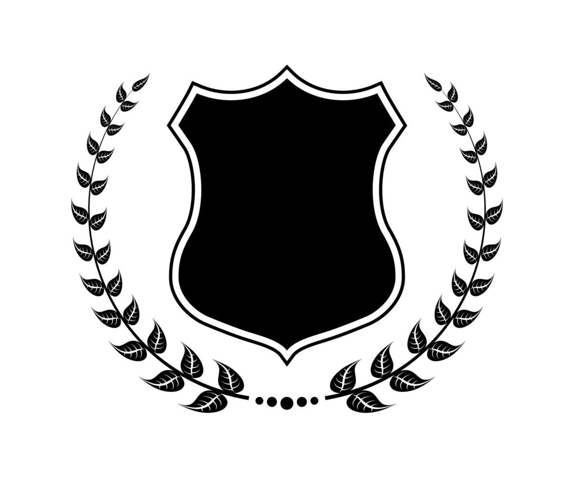 escudo de armas color negro vector