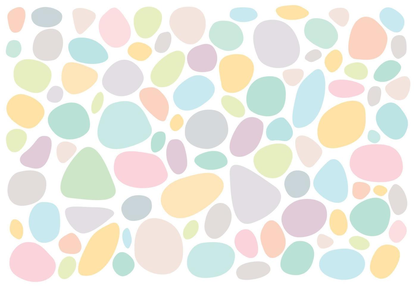 Various shapes seamless patterns pastel colors. vector