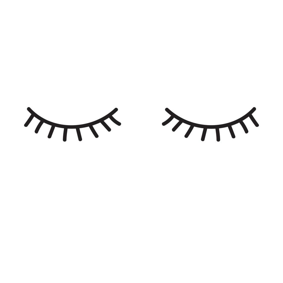 Eyes hand draw cute style vector