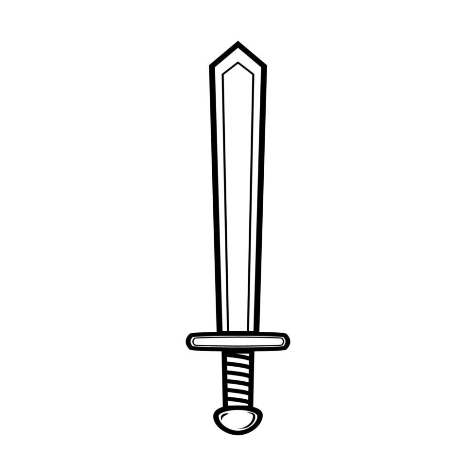 Sword vector black color line style