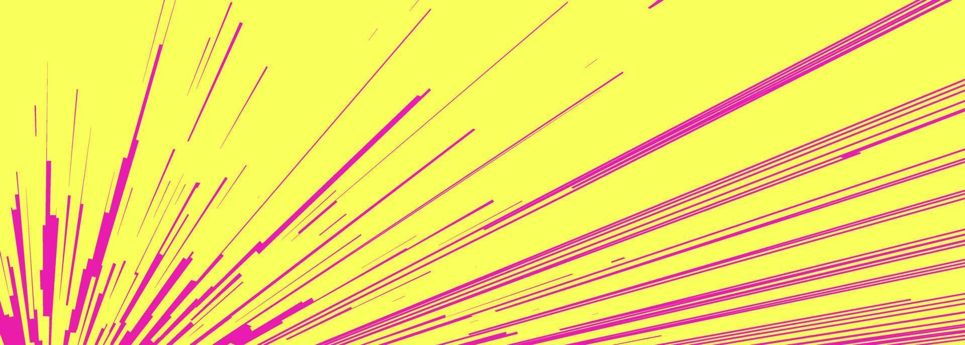 Comic book speed lines pink color stripe vector