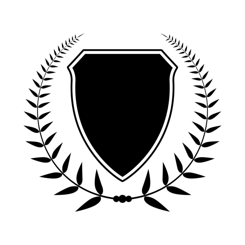 escudo de brazo vector color negro aislado