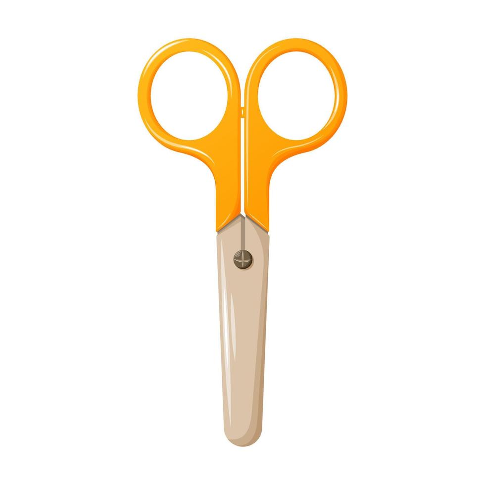 Scissors, stationery tool for cutting paper and thin materials, vector illustration. For use at home, office, school, barbershop