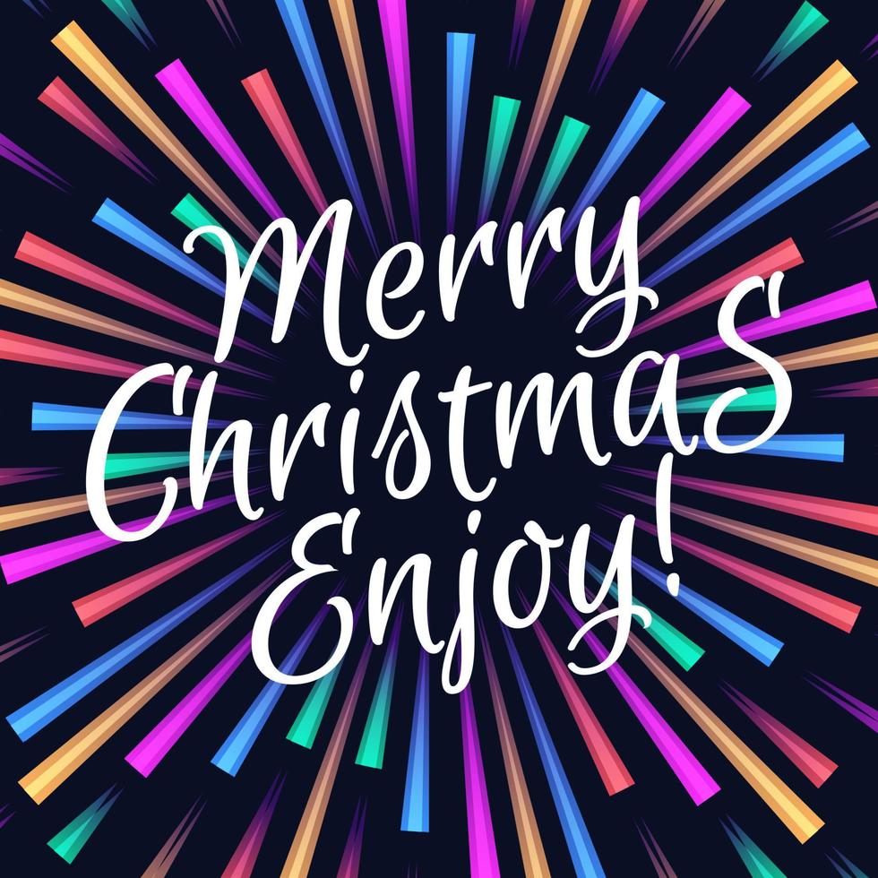 Merry Christmas enjoy greeting card vector